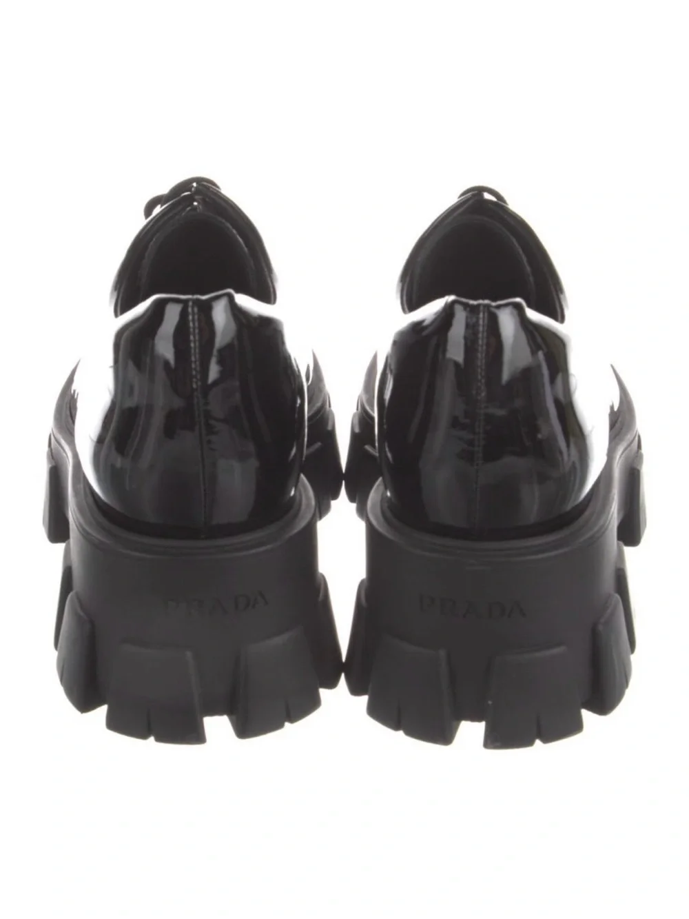 Prada Monolith Patent Leather Oxfords – Size 38 (US 8)